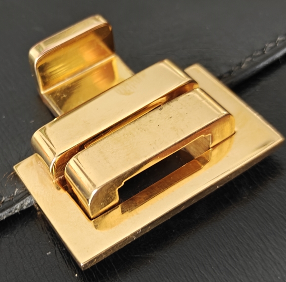 Vintage Authentic Hermès Calf leather Box Bag Top Handle - Picture 6 of 16